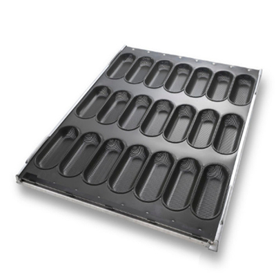 RK Bakeware चीन फूड सर्विस NSF Durashield कोटिंग 5 चैनल Stackable Tablock Baguette ट्रे