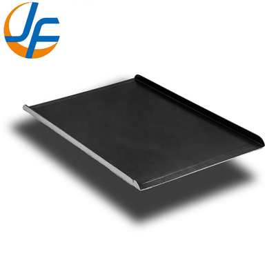 RK Bakeware China Foodservice NSF 4 साइड और 3 साइड एल्यूमीनियम फ्लैट सादा बेकिंग ट्रे शीट पैन