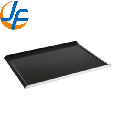 RK Bakeware China Foodservice NSF 4 साइड और 3 साइड एल्यूमीनियम फ्लैट सादा बेकिंग ट्रे शीट पैन