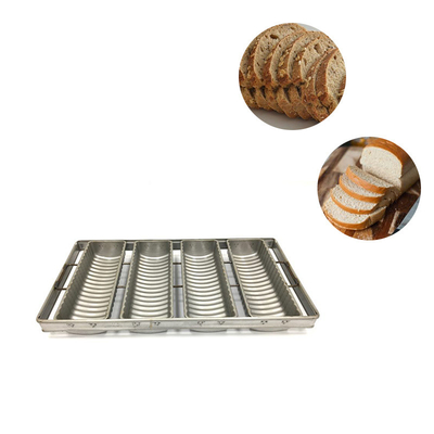 Rk Bakeware China- 6 स्ट्रैप्स ग्लेज़्ड एल्युमिनाइज्ड स्टील मोल्ड PARA टोस्टाडा ब्रेड पैन/सैंडविच बॉक्स/पुलमैन ब्रेड पैन/सब सैंडविच रोल पैन