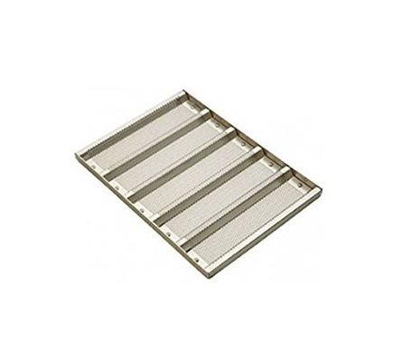 Rk Bakeware China Foodservice 902505 सब रोल ब्रेड पैन, 5 मोल्ड प्रति पैन