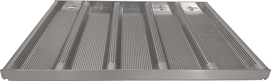 Rk Bakeware China Foodservice 902505 सब रोल ब्रेड पैन, 5 मोल्ड प्रति पैन