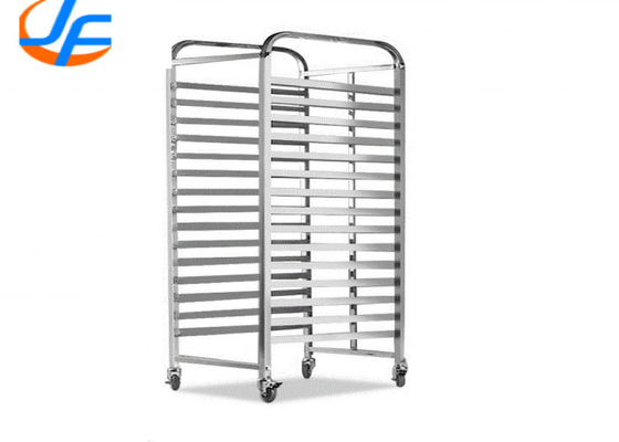 RK Bakeware चीन खाद्य सेवा NSF 800 600 स्टेनलेस स्टील वाणिज्यिक बेकिंग ट्रे ओवन रैक बेकरी ट्रॉली