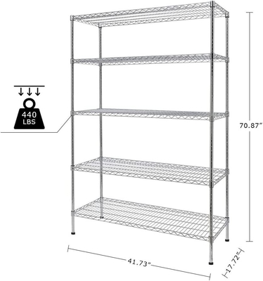 Rk Bakeware China Foodservice Commercial Wire Shelf Heavy Duty Metal Storage Rack Shelf Unit for Kitchen रसोई के लिए रैक रैक यूनिट